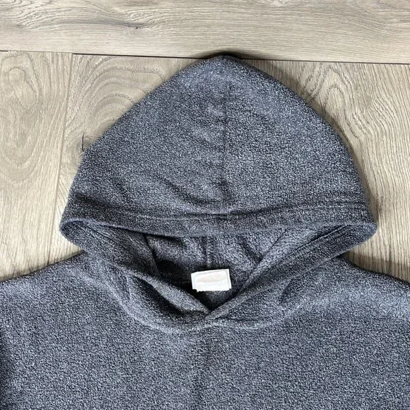 Wooden Dog Terry Sweatshirt Mens Med Grey Terrycloth Hoodie Pullover Sweatshirt - Picture 9 of 14